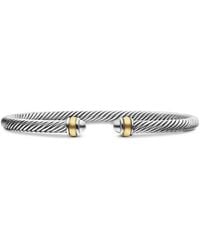 David Yurman - 14Kt And Sterling Classic Cable Bracelet (5Mm) - Lyst