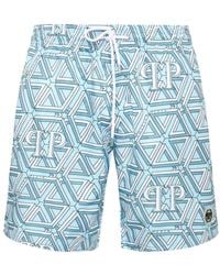 Philipp Plein - Monogram Swim Shorts - Lyst