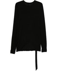 Rick Owens - Katoenen T-Shirt Met Ronde Hals En Lange Mouwen - Lyst