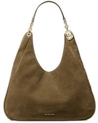 Michael Kors - Ellie Large Suede Shoulder Bag - Lyst