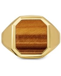 David Yurman - 18K Streamline Signet Ring - Lyst