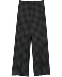 iBlues - Tartan-Check Wide-Leg Trousers - Lyst