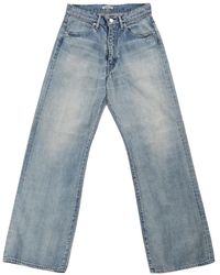 AURALEE - Cotton Straight Jeans - Lyst