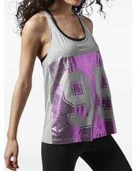 Reebok - Heather Metallic Tank Top - Lyst