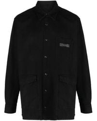 Gcds - Logo-Patch Cotton Shirt - Lyst