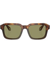 Giorgio Armani - Tinted-Lens Rectangle-Frame Sunglasses - Lyst