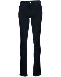 Emporio Armani - High-Waisted Slim-Cut Trousers - Lyst