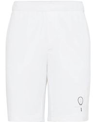 Brunello Cucinelli - Logo-Embroidered Cotton Shorts - Lyst