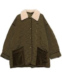 Bimba Y Lola - Khaki Oversize Padded Coat - Lyst