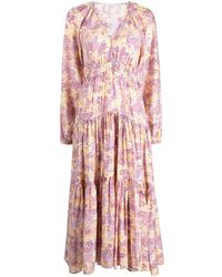 A.L.C. - Iman Floral-print Ruffled Dress - Lyst