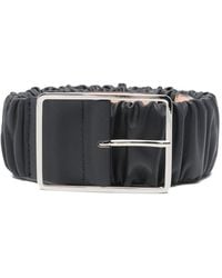 Agl Attilio Giusti Leombruni - Mabel Ruched Leather Belt - Lyst