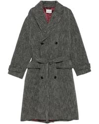 Drole de Monsieur - Double-Breasted Belted Coat - Lyst