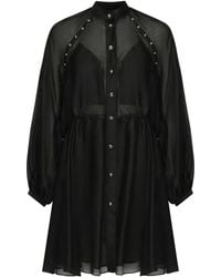 Pinko - Skull-Embellished Mini Dress - Lyst