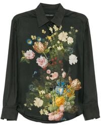 Cynthia Rowley - Silk Floral Printed Shirt - Lyst