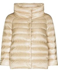 Herno - Neutral Ultralight Quilted Puffer Jacket - Women's - Polyamide - Lyst