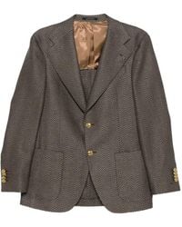 Gabriele Pasini - Herringbone Button Blazer - Lyst