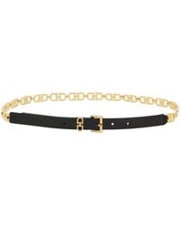 Ferragamo - Gancini-Chain Square-Buckle Belt - Lyst