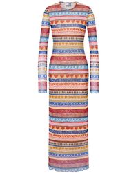 Love Moschino - Robe Imprimée En Résille - Lyst