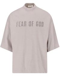 Fear Of God - Merch Logo-Print Mock-Neck T-Shirt - Lyst