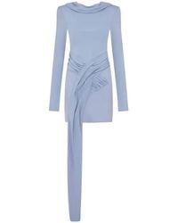 Violante Nessi - Aligheri Draping Crossover Long-Sleeve Mini Dress - Lyst