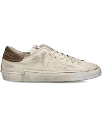 Philippe Model - Zapatillas bajas de piel con efecto envejecido - Lyst