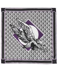 Lanvin - X Future foulard en soie à imprimé aigle - Lyst