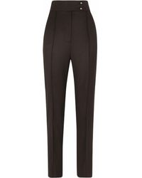 Dolce & Gabbana - High-waisted Wool Trousers - Lyst