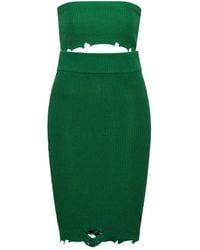 SER.O.YA - Grace Frayed Mini Knitted Dress - Lyst