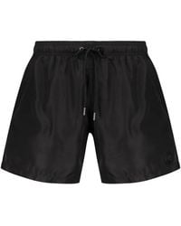 Philipp Plein - Drawstring-Waist Logo-Patch Swim Shorts - Lyst
