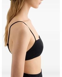Jil Sander - Jersey Back Interlocking Closure Bikini Top - Lyst