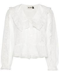 RIXO London - Maribelle Bluse Mit Spitzendetail - Lyst