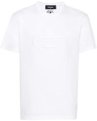 DSquared² - White Cotton T-shirt - Lyst