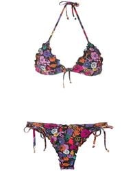 Amir Slama - Ruffled Triangle Bikini Set - Lyst
