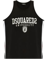 DSquared² - Tanktop Met Logoprint - Lyst