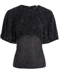 Rabanne - Textured Ruched Blouse - Lyst