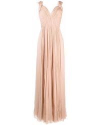 Alberta Ferretti - Sleeveless Gathered Evening Dress - Lyst