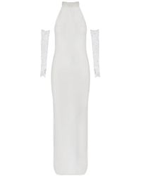 Vestiaire d'un Oiseau Libre - Aniela Halter-Neck Embellished Dress - Lyst