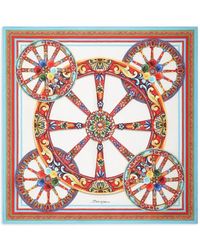 Dolce & Gabbana - Carretto-Print Silk Twill Scarf - Lyst