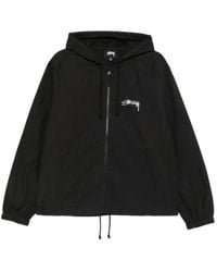 Stussy - Logo-Print Hooded Jacket - Lyst