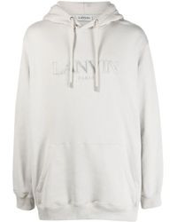 Lanvin - Sudadera Con Capucha Y Logo Bordado - Lyst