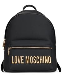 Love Moschino - Logo-Plaque Front-Pocket Backpack - Lyst
