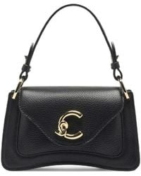 Coccinelle - Mini Logo-Plaque Pebbled-Leather Tote Bag - Lyst