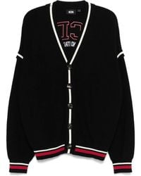 Gcds - Ribbed Knit Button Cardigan - Lyst