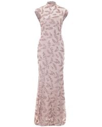 Aniye By - Robe Longue Uma Brodée À Sequins - Lyst