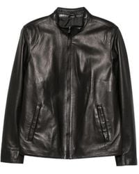 SERGIO MORETTI FIRENZE - Zip-Up Leather Jacket - Lyst