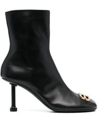 Balenciaga - Groupie Bootie 80mm Leather Boots - Lyst