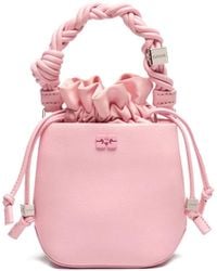 【GANNI】Ganni Bou Bucket Mini Crinkle Oleatex Ganni Bou Bucket Mini Crinkle Oleatex in Black | Lyst