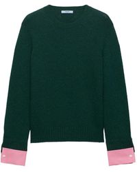 Prada - Wool And Cashmere Crew-Neck Sweater - Lyst