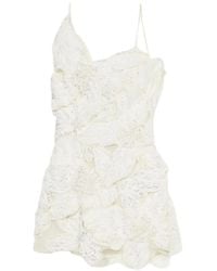 Blumarine - Butterfly-Embroidered Mini Dress - Lyst