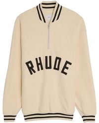 Rhude - Varsity Half-Zip Sweatshirt - Lyst